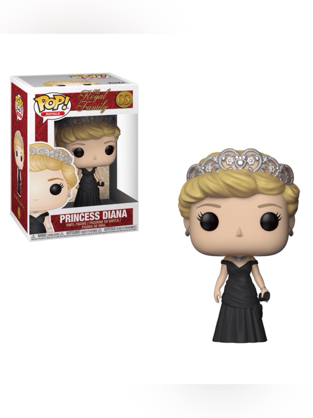 Funko Pop Royals Diana Princess of Wales Black Dress - Picture 2 of 8
